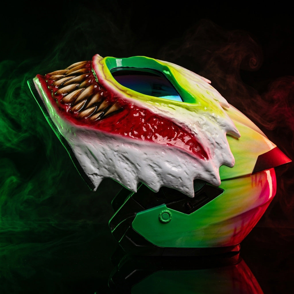 Toxic Venom Motorcycle Helmet - Neon Carnage Edition