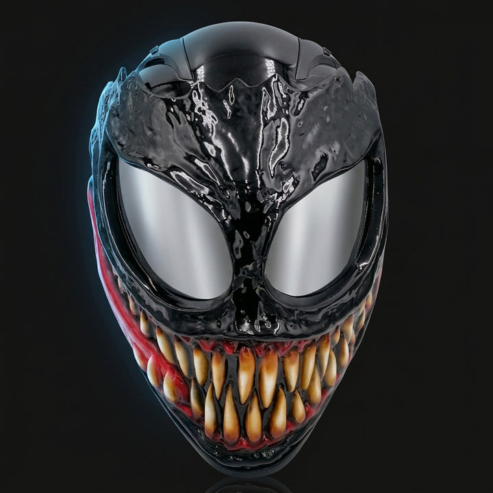 Inspired Custom Venom Motorcycle Helmet | Custom Hand-Painted Symbiote Graphic Helmet