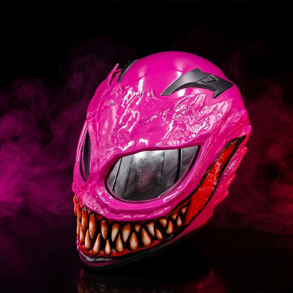 Toxic Pink Motorcycle Helmet | Bold Pink Helmet for women and Modern Riders